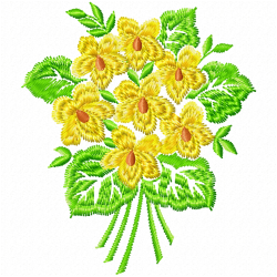 Flowers And Tree Embroidery Design 12